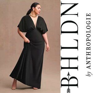 BHLDN by Anthropologie Leila Black Maxi Dress